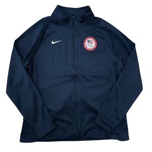 Nike Women's USA PanAmerican Team DriFit Full Zip Navy Jacket Size L
